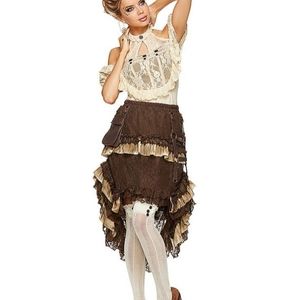 Spirit Halloween Steampunk Lace Tiered Skirt - S/M